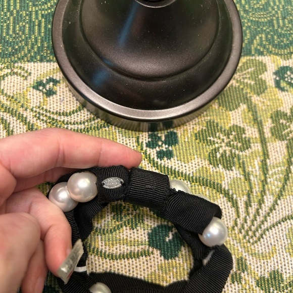 Lanvin Faux Pearl & Grosgrain Bracelet New With Tags -L - Picture 5 of 7